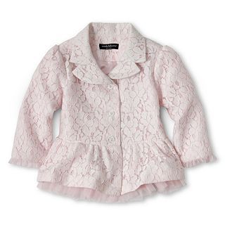 Wendy Bellissimo Lace Woven Jacket   Girls 6m 24m, Pink, Girls