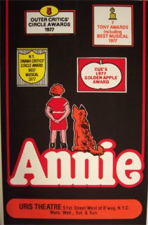 ANNIE   WITH TONY AWARDS (ORIGINAL BROADWAY 3 SHEET)