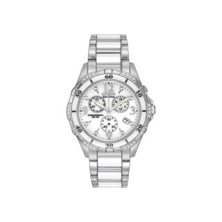 Citizen Womens White Ceramic Diamond Accent Watch FB1230 50A