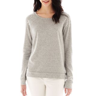 A.N.A Embellished Sweatshirt, Grey, Womens