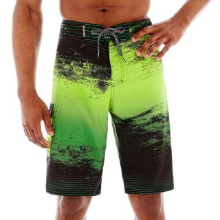 Ocean Current Board Shorts, Red/Green, Mens