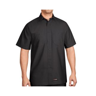 Wrangler Workwear Short Sleeve Canvas Shirt, Black, Mens