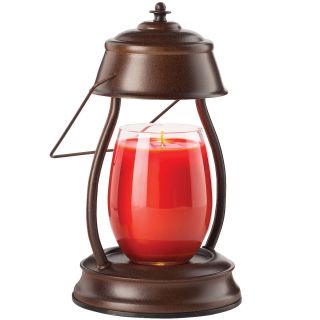 Hurricane Lantern Candle Warmer, Brown