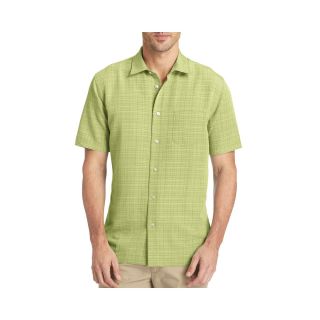 Van Heusen Short Sleeve Rayon Shirt, Olive, Mens