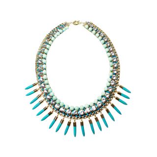 ZOË + SYD Two Tone Blue Jade Spike Necklace, Womens
