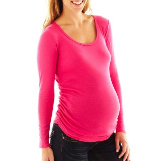 Maternity Side Cinch Top, Fuchsia