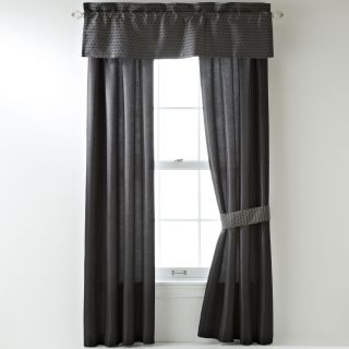 Orion Curtain Panel Pair, Black/Silver