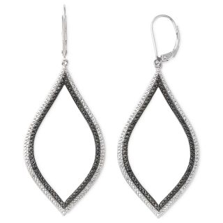 Diamond Addiction 1/10 CT. T.W. White & Black Diamond Teardrop Earrings, Womens