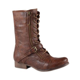 CALL IT SPRING Call It Spring Klien Lace Up Combat Boots, Cognac/bronze, Womens
