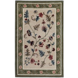 Flower Patch Washable Rectangular Rugs, Blue