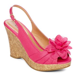 CL BY LAUNDRY Ilena Cork Wedges, Pink, Womens