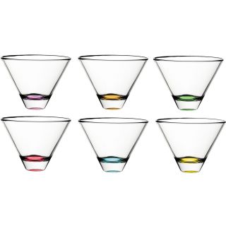 Confetti Set of 6 Stemless Cocktail Glasses