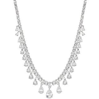 CZ by Kenneth Jay Lane Cubic Zirconia Vintage Drama Necklace, Womens