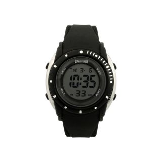 Spalding Fastball Black and White Digital Watch, Mens