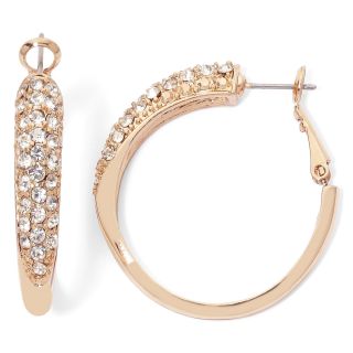 Crystal Hoop Earrings, Pink