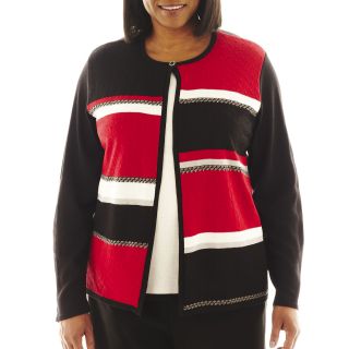 Alfred Dunner On the Red Carpet Colorblock Layered Sweater   Plus, Womens
