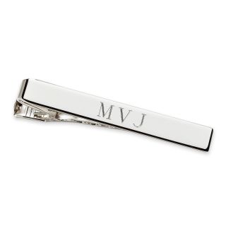 Personalized Sterling Silver Tie Bar, Mens