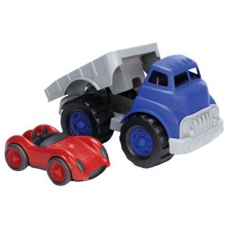 Green Toys Flatbed With Race Car, Boys