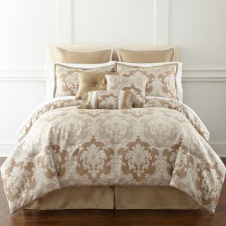 Lorraine 7 pc. Jacquard Comforter Set, Beige