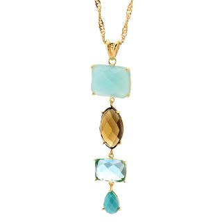 ATHRA Multicolor Resin Stone Linear Pendant, Womens