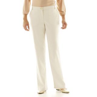 Lark Lane Metallic Stretch Denim Pants, White, Womens