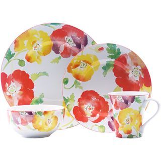 Jolly Poppy 16 pc. Dinnerware Set