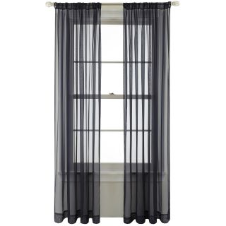 ROYAL VELVET Willa Rod Pocket Sheer Panel, Ink (Dark Blue)