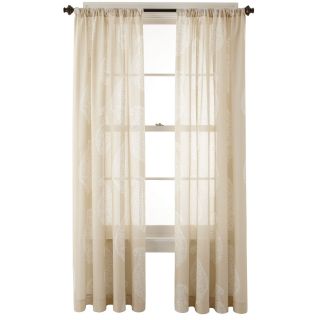 JCP Home Collection  Home Maura Rod Pocket Cotton Sheer Panel, Dune