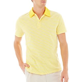 Mini Striped Jersey Polo Shirt, Yellow, Mens