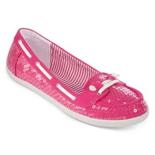 ARIZONA Harbor Sequin Boat Shoes, Pink, Womens