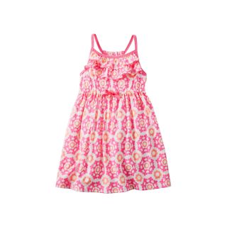 Carters Carter s Sleeveless Floral Print Dress   Girls 2t 4t, Orange, Orange,