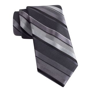 Van Heusen Slim Stripe Neckties, Black, Mens