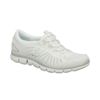 Skechers Big Idea Sporty Slip Ons, White, Womens