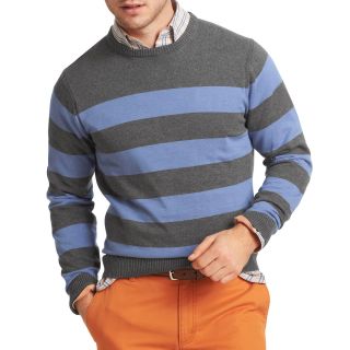 Izod Rugby Crewneck Sweater, Blue, Mens