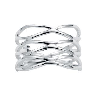 Bridge Jewelry Sterling Silver Wavy Band Ring