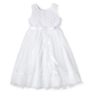 Marmellata Soutache and Mesh Flower Girl Dress   Girls 7 14, White, Girls