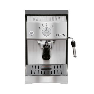 Krups Precise Tamp Stainless Steel Manual Espresso Machine