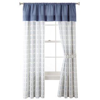 JCP Home Collection jcp home Riley Curtain Panel Pair, Blue/White