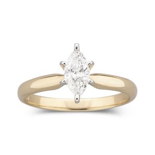 CT. Marquise Diamond Solitaire Ring, Tt, Womens