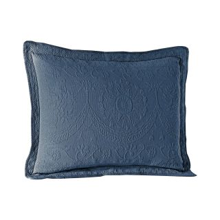 Historic Charleston Collection King Charles Matelassé Pillow Sham, Blue