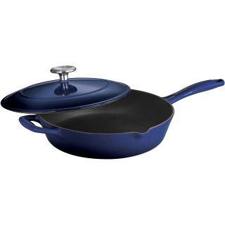 TRAMONTINA Gourmet 10 Enameled Cast Iron Covered Skillet