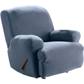 Sure Fit Stretch Pinstripe 1 pc. Recliner Slipcover, Blue