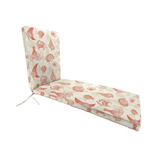 Outdoor Chaise Cushion, Sealife Coral
