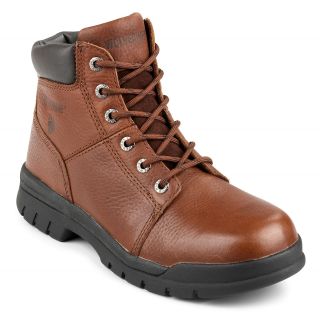 Wolverine 6 Slip Resistant Work Boots, Brown, Mens