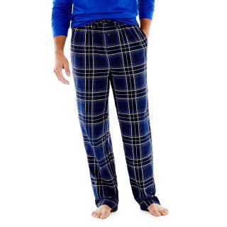Stafford Flannel Pants and Long Sleeve Tee Set, Large Navy Plaid, Mens