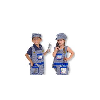 Melissa & Doug Train Engineer Costume Set, Blue/White