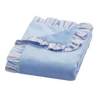 Trend Lab Logan Receiving Blanket, Blue/White/Gray