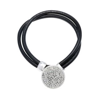 Bridge Jewelry Round Clear Crystal Cord Bracelet