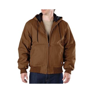 Dickies Heavy Duty Sanded Duck Hooded Jacket Big and Tall, Brown, Mens