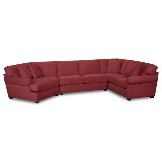 Possibilities Roll Arm 3 pc. Right Arm Sofa Sectional, Berry